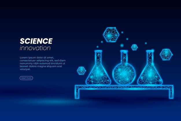 Concept de papier peint de laboratoire scientifique futuriste