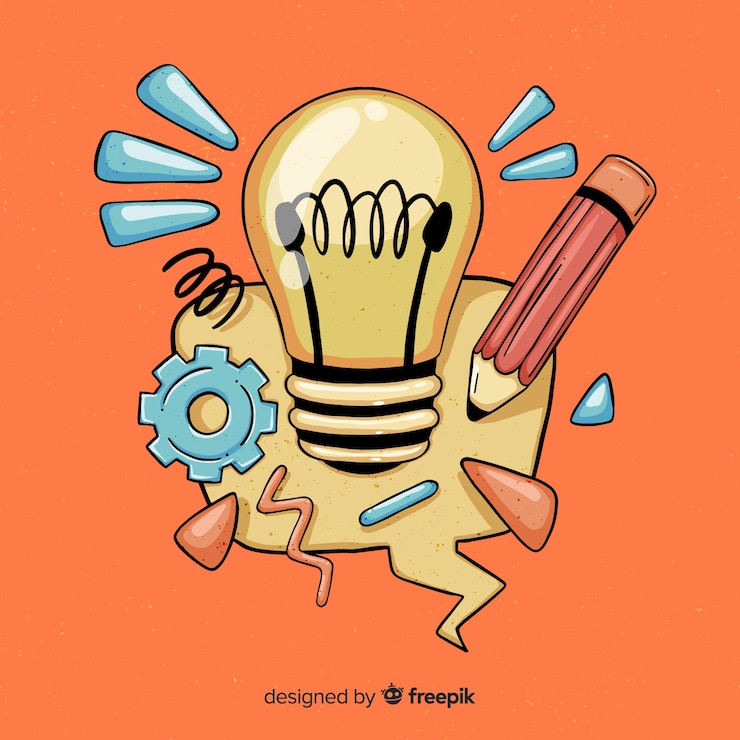 Vecteur gratuit concept de pensée dessiné à la main