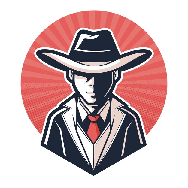 Concept de personnage de gangster mystérieux