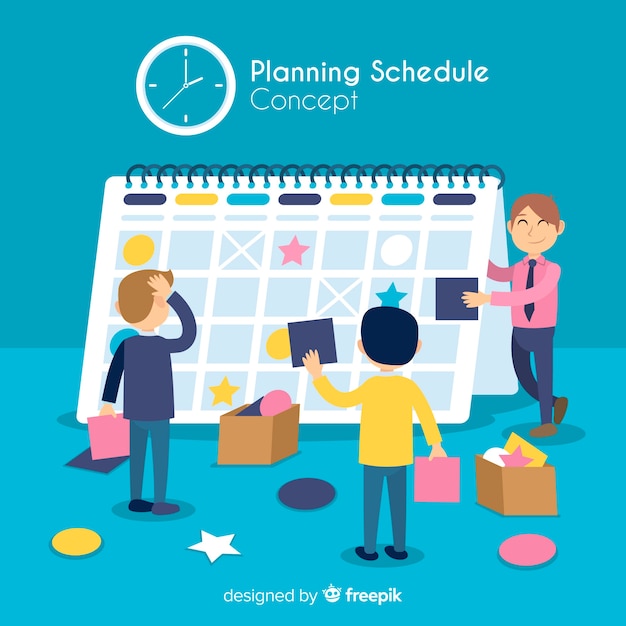 Vecteur gratuit concept de planning moderne