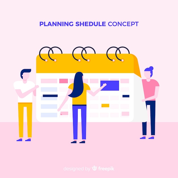 Vecteur gratuit concept de planning moderne