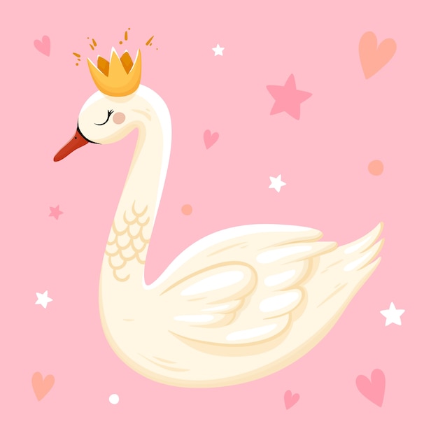 Concept de princesse cygne