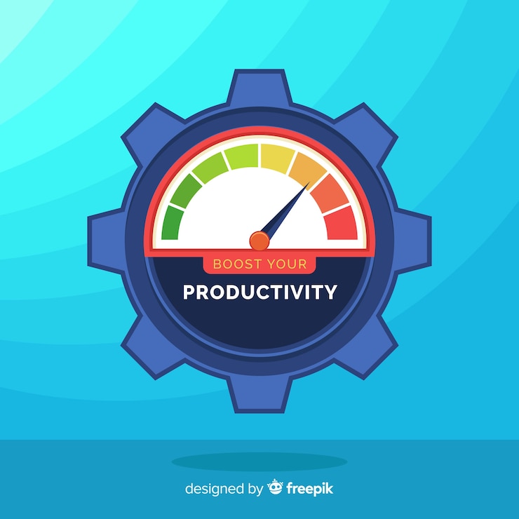 Vecteur gratuit concept de productivité dessiné main coloré