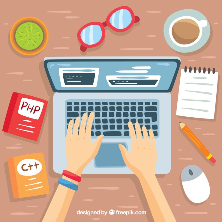 Vecteur gratuit concept de programmeurs avec un design plat