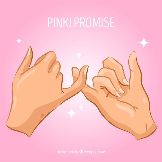 Concept de promesse pinky dessinés à la main