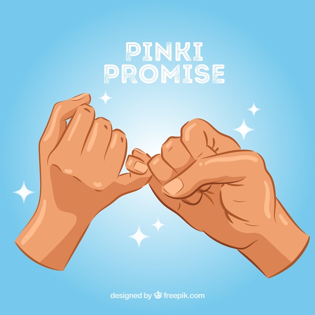 Vecteur gratuit concept de promesse pinky dessinés à la main