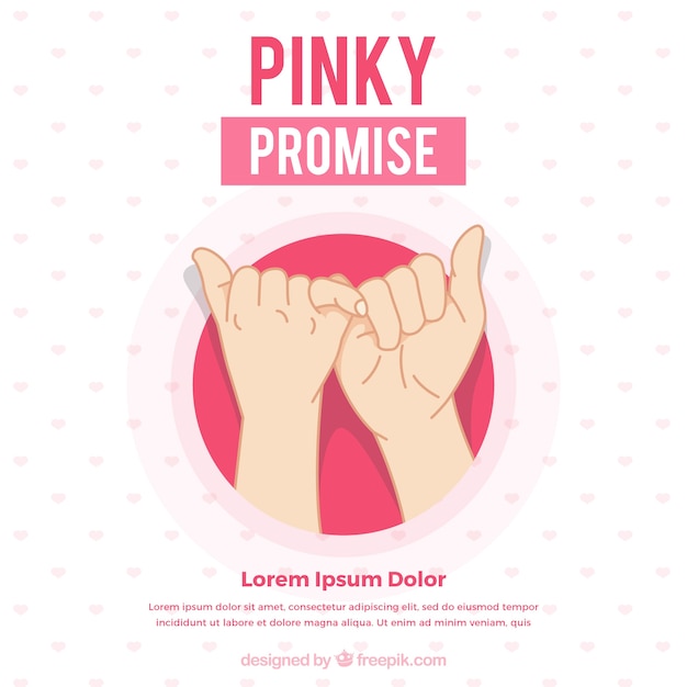 Concept De Promesse Pinky Dessinés à La Main