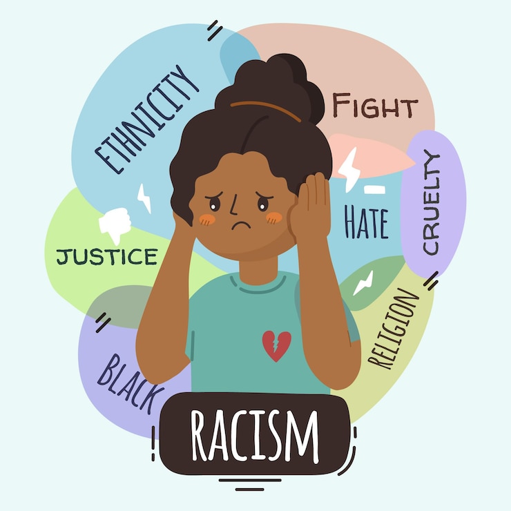 Vecteur gratuit concept de racisme illustré