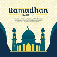 Vecteur gratuit concept de ramadan design plat