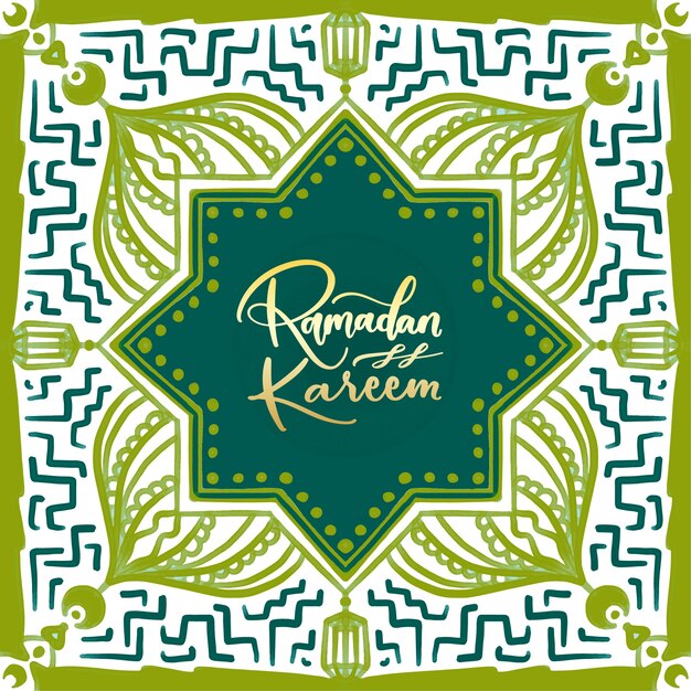 Vecteur gratuit concept de ramadan kareem aquarelle