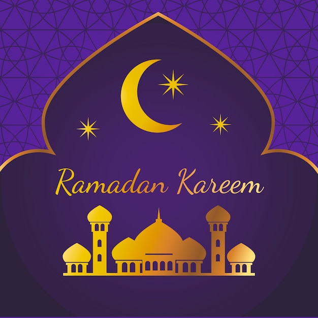 Vecteur gratuit concept de ramadan plat