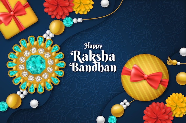 Vecteur gratuit concept réaliste de raksha bandhan