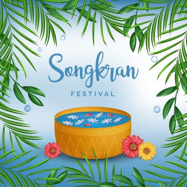 Concept réaliste de songkran