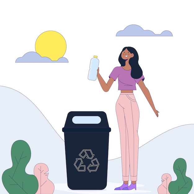 Vecteur gratuit concept de recyclage des personnes