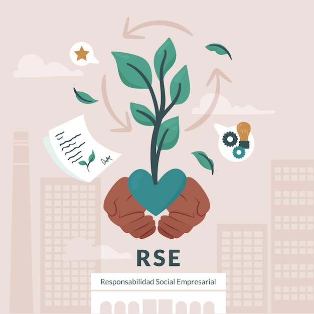 Concept De Rse Plat Organique Illustré