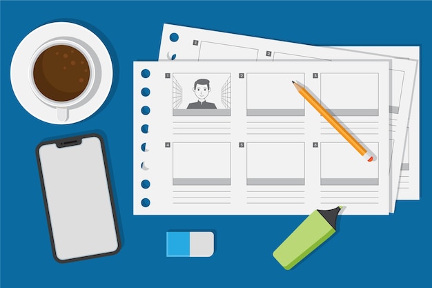 Vecteur gratuit concept de storyboard