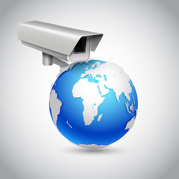 Vecteur gratuit concept de surveillance globale