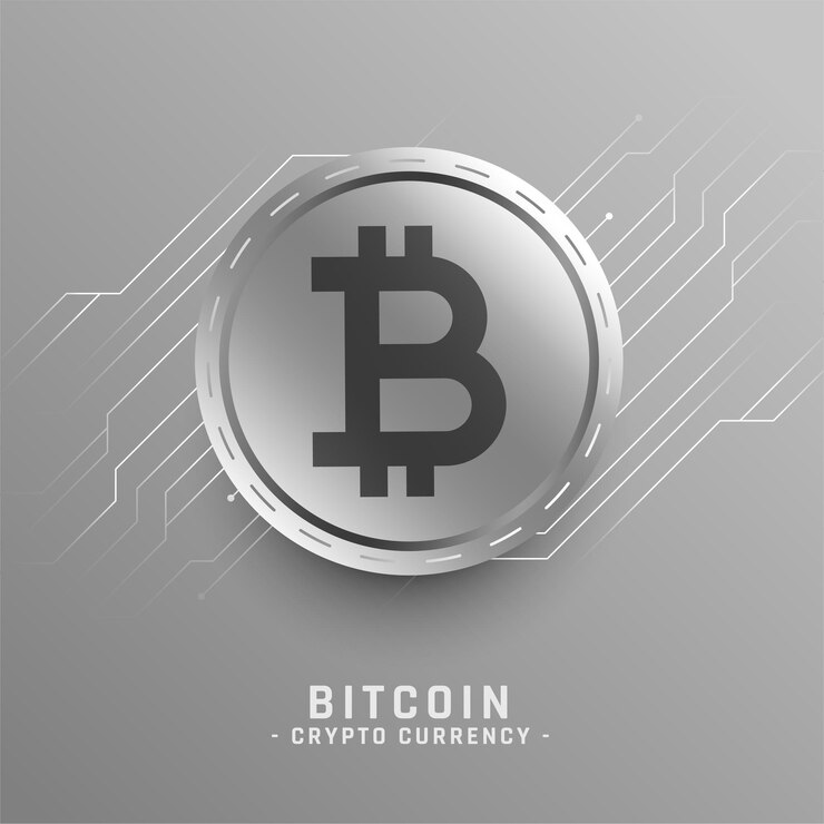 Vecteur gratuit concept technologique bitcoin avec schéma de circuit