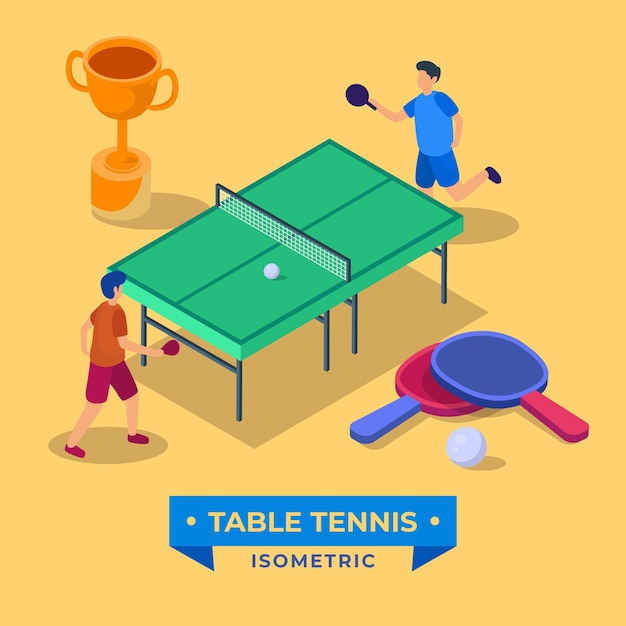 Vecteur gratuit concept de tennis de table