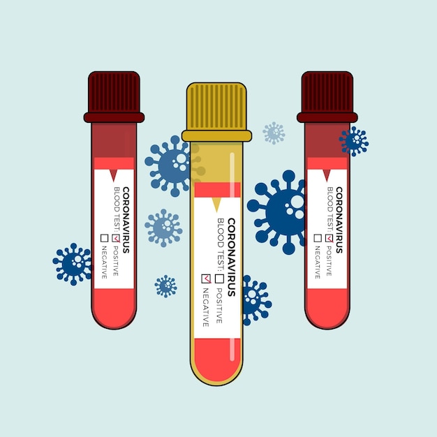 Vecteur gratuit concept de test sanguin de coronavirus