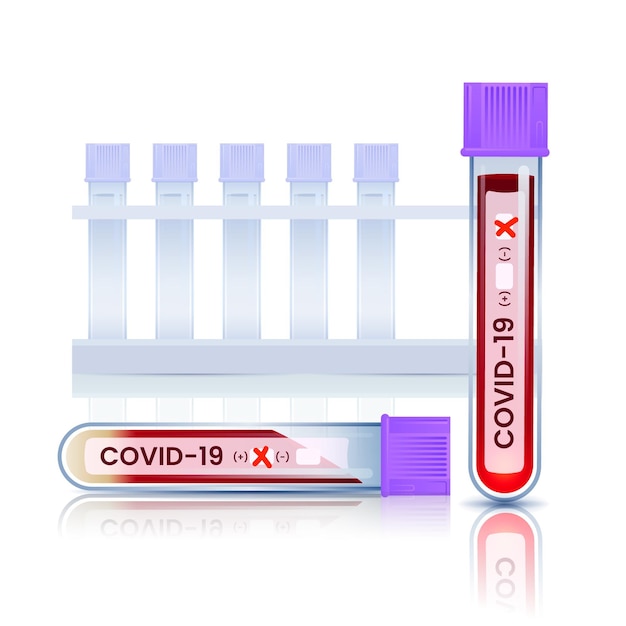 Vecteur gratuit concept de test sanguin de coronavirus