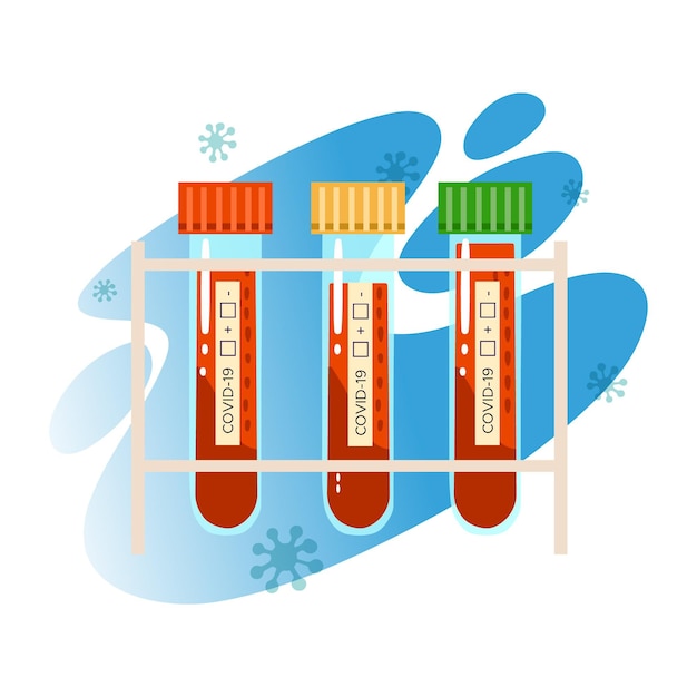 Vecteur gratuit concept de test sanguin de coronavirus