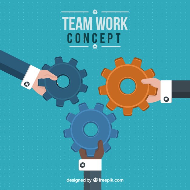 Concept de travail d&#39;équipe avec un design plat