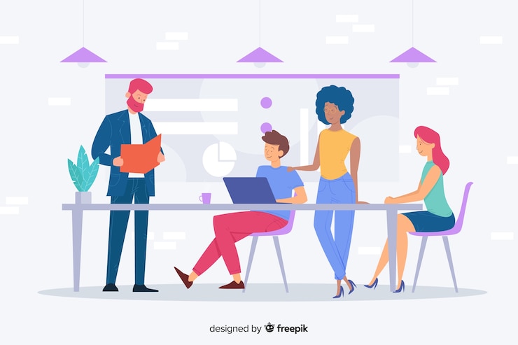 Vecteur gratuit concept de travail d&#39;équipe pour la page de destination