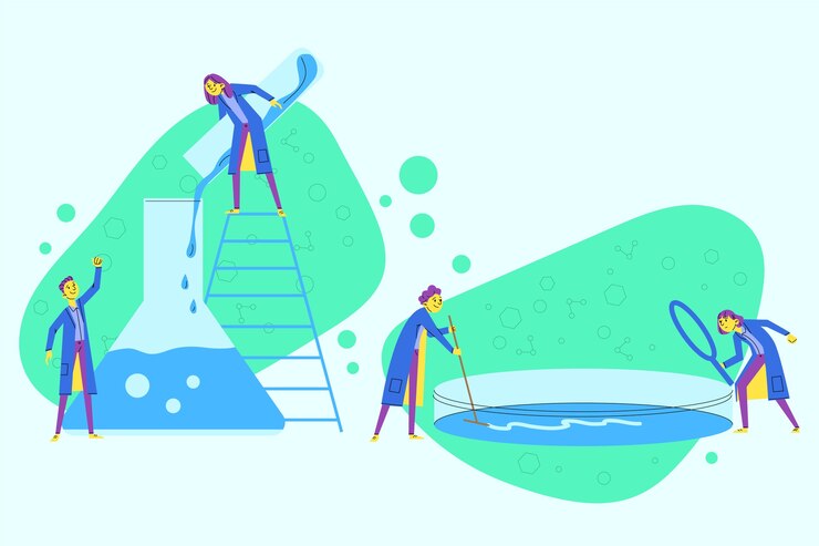 Vecteur gratuit concept de travail des scientifiques