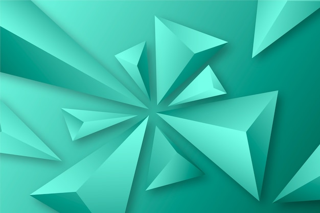 Vecteur gratuit concept de triangles 3d pour les arrière-plans