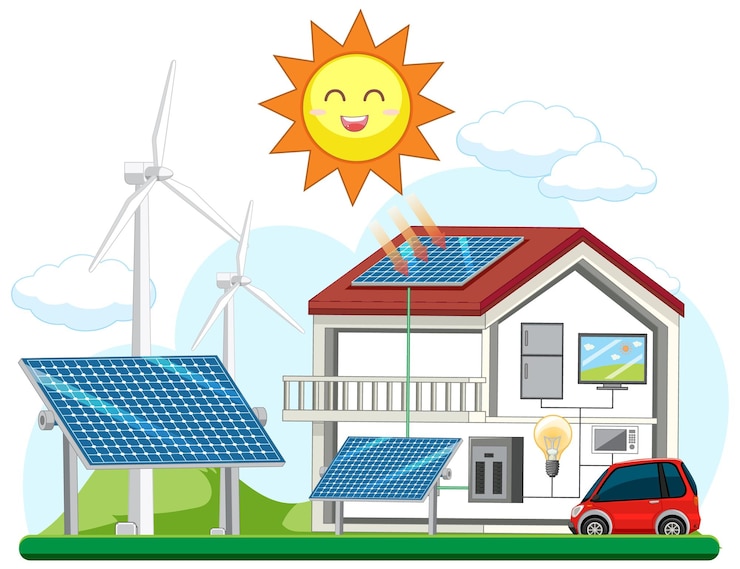 Vecteur gratuit concept de vecteur d'énergie verte