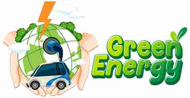 Vecteur gratuit concept de vecteur d'énergie verte