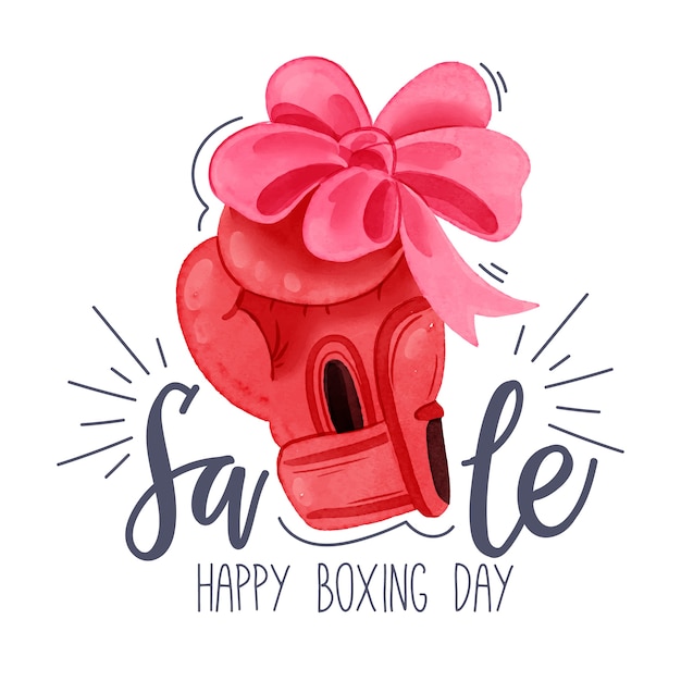 Concept de vente aquarelle Boxing Day