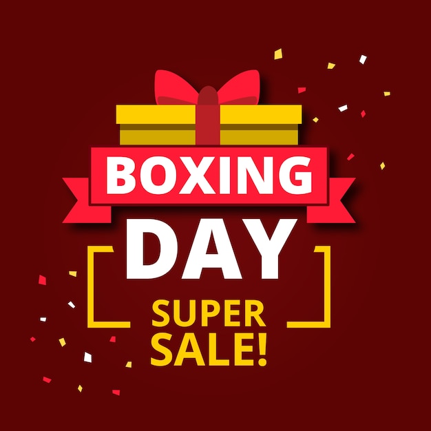 Concept de vente boxing day design plat