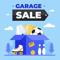 Vecteur gratuit concept de vente de garage