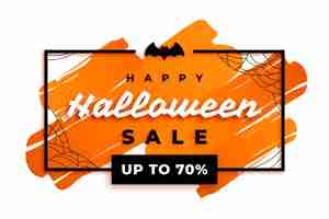 Vecteur gratuit concept de vente halloween heureux