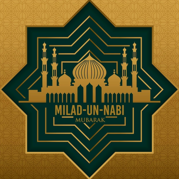 Vecteur gratuit concept de voeux milad un nabi