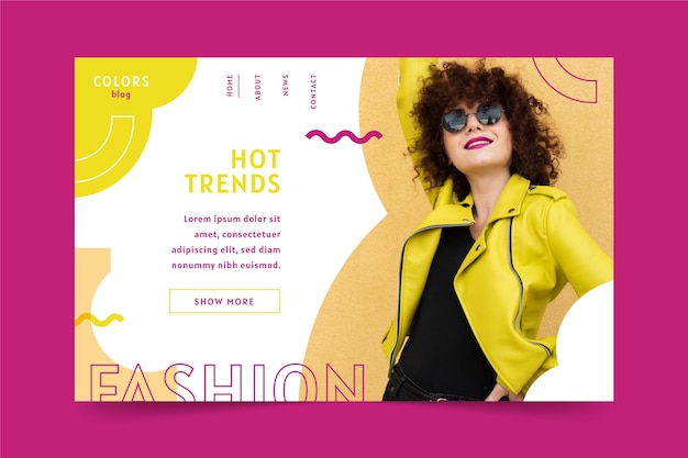 Vecteur gratuit concept de webtemplate de vente de mode