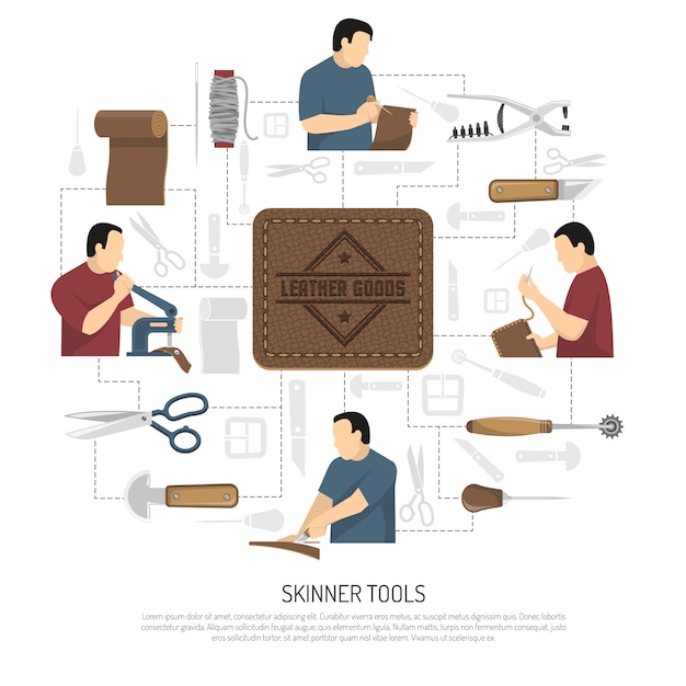 Vecteur gratuit concepteur d'outils skinner