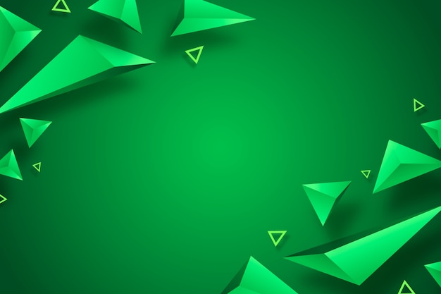 Conception 3d De Fond Triangle Vert