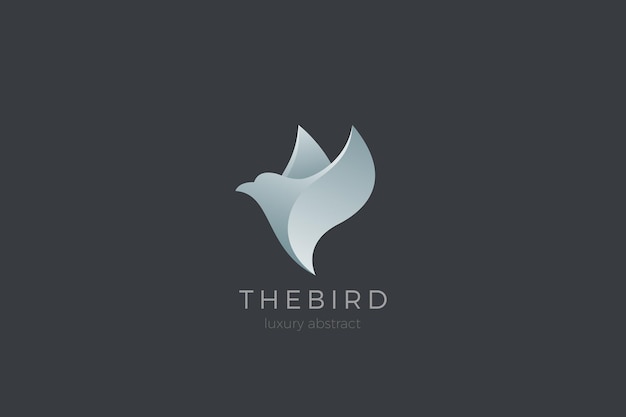 Vecteur gratuit conception abstraite de flying bird logo. logotype de la mode dove cosmetics spa