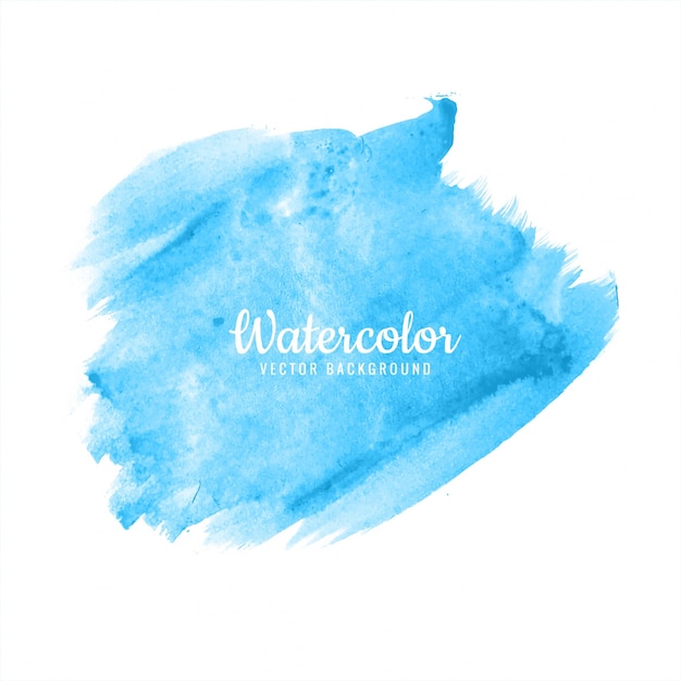 Conception Abstraite De Trait De Brosse Aquarelle Bleu Vif