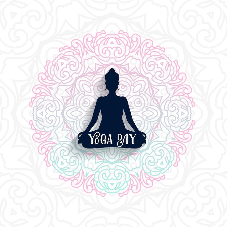 Vecteur gratuit conception d'affiche de célébration de la journée internationale du yoga du 21 juin