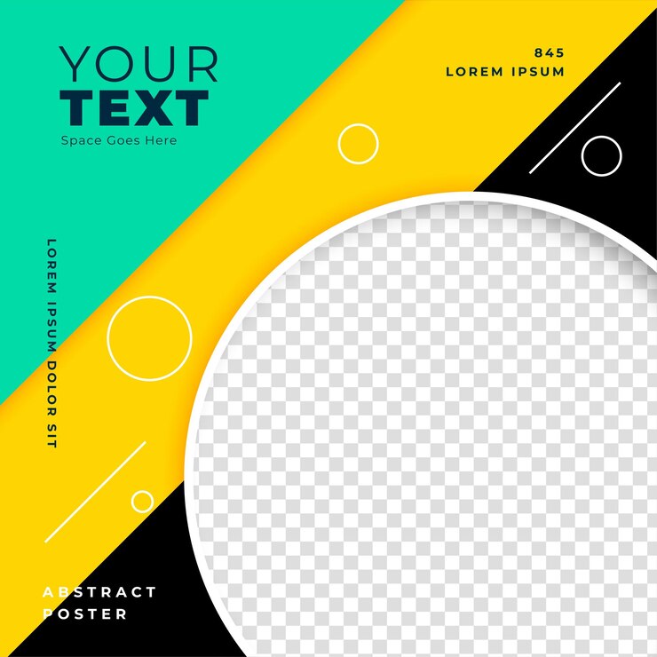 Vecteur gratuit conception d'affiche créative sur les médias sociaux avec espace d'image