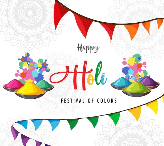 Conception D'affiche De Festival Indien Holi