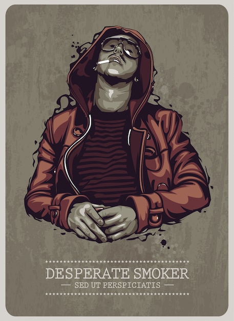 Conception D'affiche De Fumeur