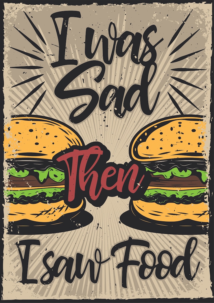 Vecteur gratuit conception d'affiche avec illustration de hamburgers