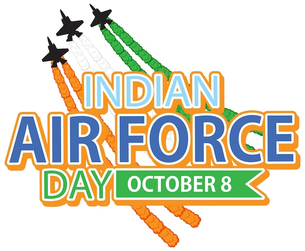 Vecteur gratuit conception d'affiche de la journée de l'armée de l'air indienne