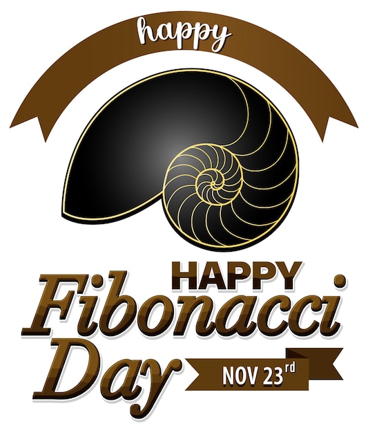 Vecteur gratuit conception d'affiche de la journée de fibonacci