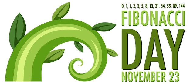 Vecteur gratuit conception d'affiche de la journée de fibonacci